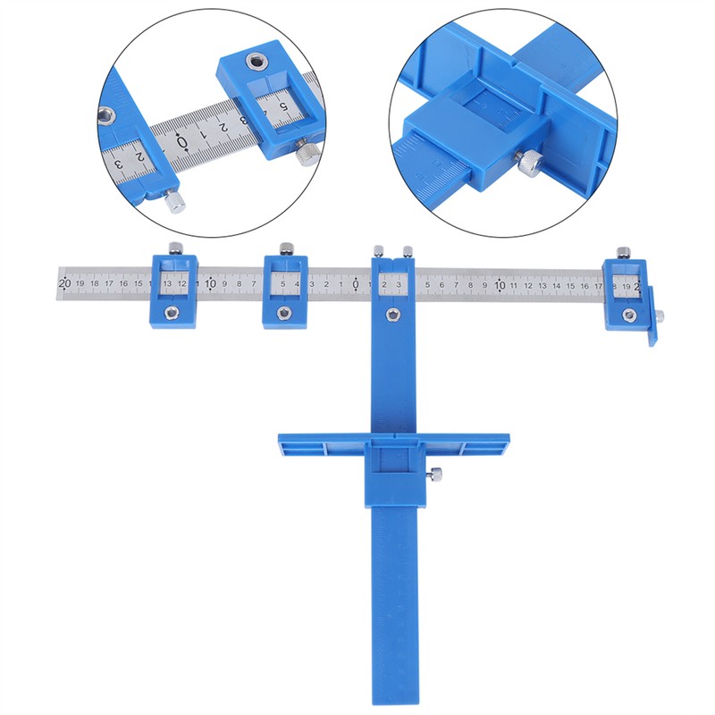 Punch Locator Drill Guide Cabinet Woodworking Fixture Pull Drawer Fixed