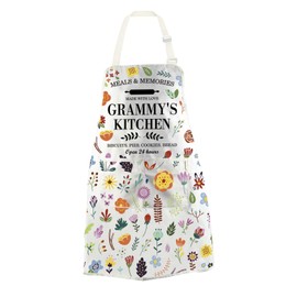 JTOUK Grammy’s Kitchen Apron Best Grammy Gift Grammy Baking Gift Grammy Cooking Gift (Grammy’s Apron EU)