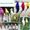 LWINGFLYER Christmas Artificial Parrot Lifesize Artificial Simulation Foam Feather Parrot