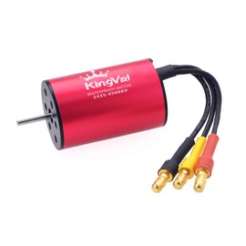 KingVal Replacement 2435 4500KV Waterproof Brushless Motor Shaft 2.3mm Compatible with 1/16 1/18 RC Car