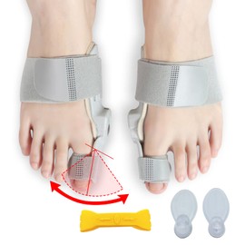 外反母趾サポーター 親指ストレッチャー 外反母趾グッズ 装着簡単 自宅用 洗える 防臭 男女兼用 左右兼用 (Upgrades 外反母趾サポーター（二個セット）)