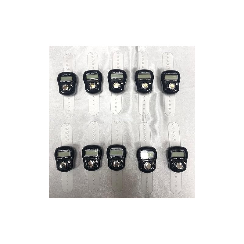 Needs & Wants® Black Digital Finger Ring Tasbeeh Tasbih Tally