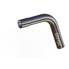 Universal Exhaust Pipe Elbow 75 ° Length 450 mm One Side Flared Tunnel | Implant Grade Silicon Earlets | Sold 38 42 45 50 55 60 65 mm Diameter