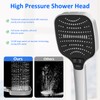 Duschkopf mit Hohem Wasserdruck, 8 Strahlarten Duschkopf Wassersparend, Turbogeladenes Design
