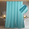 Popkozzi Aqua Blue Glitter Shower Curtain: Turquoise Teal Sparkle Bling
