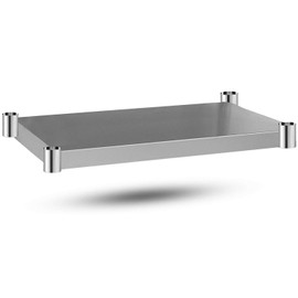 DuraSteel Galvanized Under Shelf for Work Tables - Extra Adjustable Lower Shelf for 30" x 36" Stainless Steel and Wooden Worktables - Fits for use in Restaurant, Warehouse, Home, Kitchen, Garage