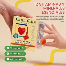 ChildLife  Multi Vitamin SoftChew Gummies 27 Tablets Natural Orange Flavor  Gomitas Multivitamnicas SoftChew 27 tabletas Sabor Naranja Natural        