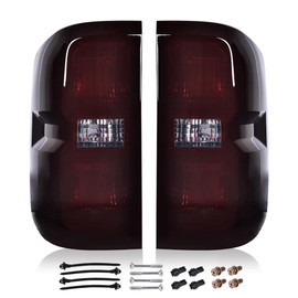 CHEDA Tail Light Brake Lamp Compatible with 2014 2015 2016 2017 2018 Chevy Silverado 1500/2015-2018 Chevy Silverado 2500 HD 3500 HD (left+right(black lens))