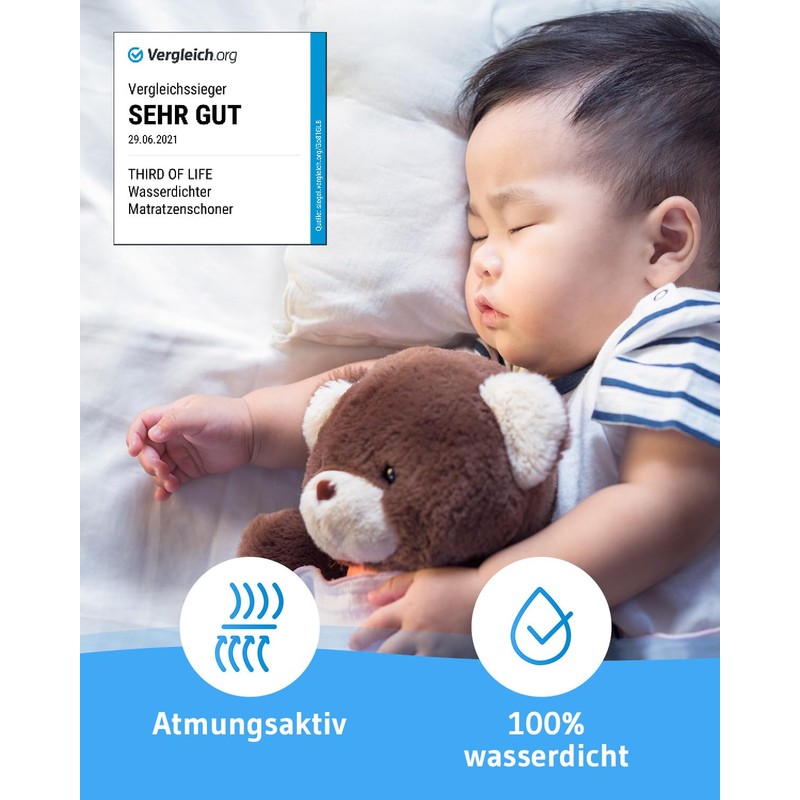 Third of Life Mattress Protector Waterproof – Breathable Mattress Pad