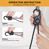 Ayaport Rope Ratchet Tie Down with Safety Lock Clip 1/4"