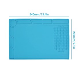 Soldering Mat, Soldering Pad, Work Repair Mat, Soldering Station Mat, Work Solder Station Pad, Ideal for Cell Phone Repair and Circuit Board Repair, Soldering Electronic Components, 230mm x 340mm