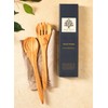 Demy Craft Olive Tree 30cm Handmade Salad Serving Set, Wooden