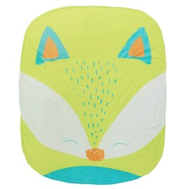 GooseWaddle Super Soft, Padded Stroller Blanket, Whimsical Double Sided Play Mat, Portable Changing Station, 100% Polyester Baby Blankie - 30"x36" (Green, Fox)