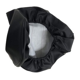 Honda Lead 50 MET-IN (AF20) Black Dedicated Design Seat Cover Strong Rubber Type Made in Japan (Thick Fabric) [Fabric Color: Black/Piping Color: Front and Rear Black] CHRIS-HCR1053-C10