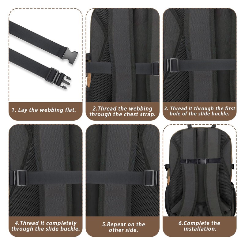 2 Pack Backpack Chest Strap, Adjustable Sternum Straps for Backpacks,