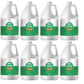 FIVE STAR MATERIALS RESOURCES 45% Vinegar Concentrated | White Vinegar for Cleaning and Garden | Home, and Outdoor Pure | Max Performance 9X Power | with Instructions (8 Gallons/ 1024 fl oz)