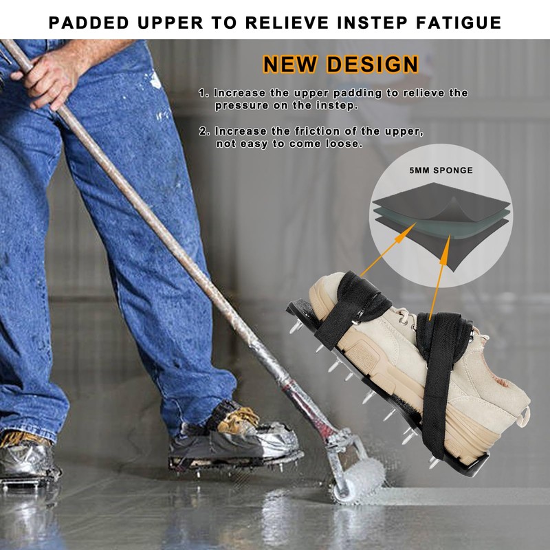 Spike Shoes for Epoxy Flooring Epoxy Shoes with 3/4" Short