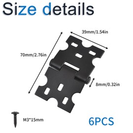 INCREWAY Antique Hinges, 6PCS Butterfly Flat Hinges with Screws Flush Mount Cabinet Furniture Hardware Decorative Cabinet Hinges for Doors Cupboard Jewelry Box, Black