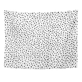 TOMPOP Tapestry Polka Dot Simple Structure Abstract Many Scattered Pieces Black White Home Decor Wall Hanging for Living Room Bedroom Dorm 60x80 Inches
