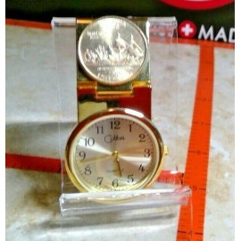 COLIBRI 24kt GOLD PLATED MONEY CLIP WATCH STATE QUARTER of  VIRGINIA