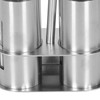 Stainless Steel Condiment Container Canister Set Seasoning Soy Bottle Kitchen