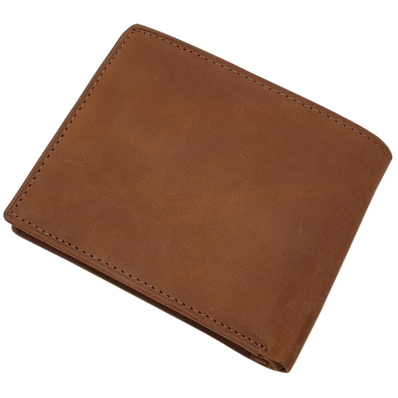 myledershop Genuine Buffalo Full Leather Farmer Wallet / Purse /