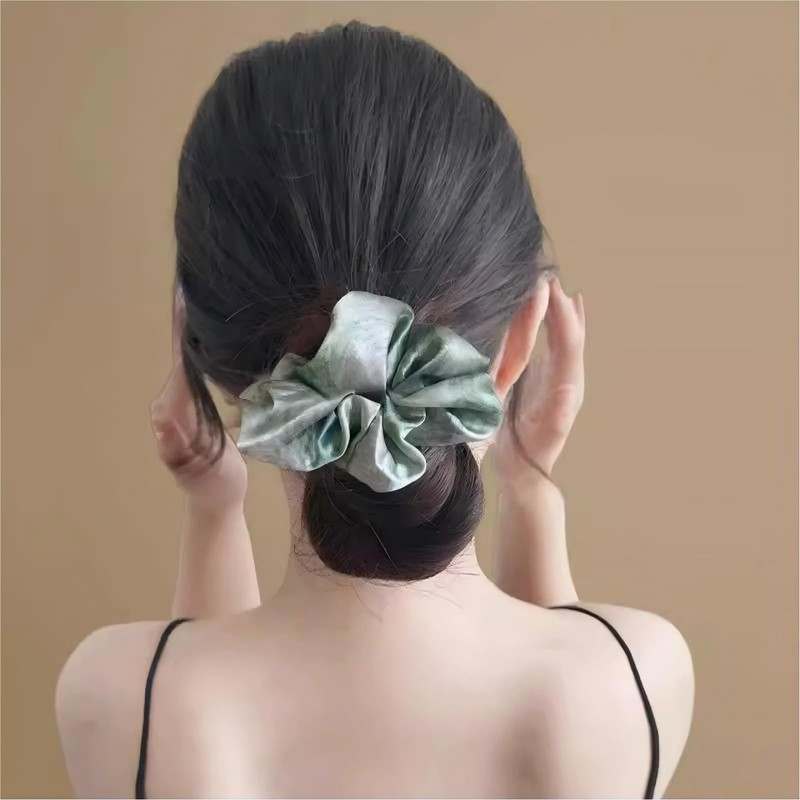 Shiny Organza Scrunchy, Gradient Hair Tie, Women's, Stylish, Hair Accessory,