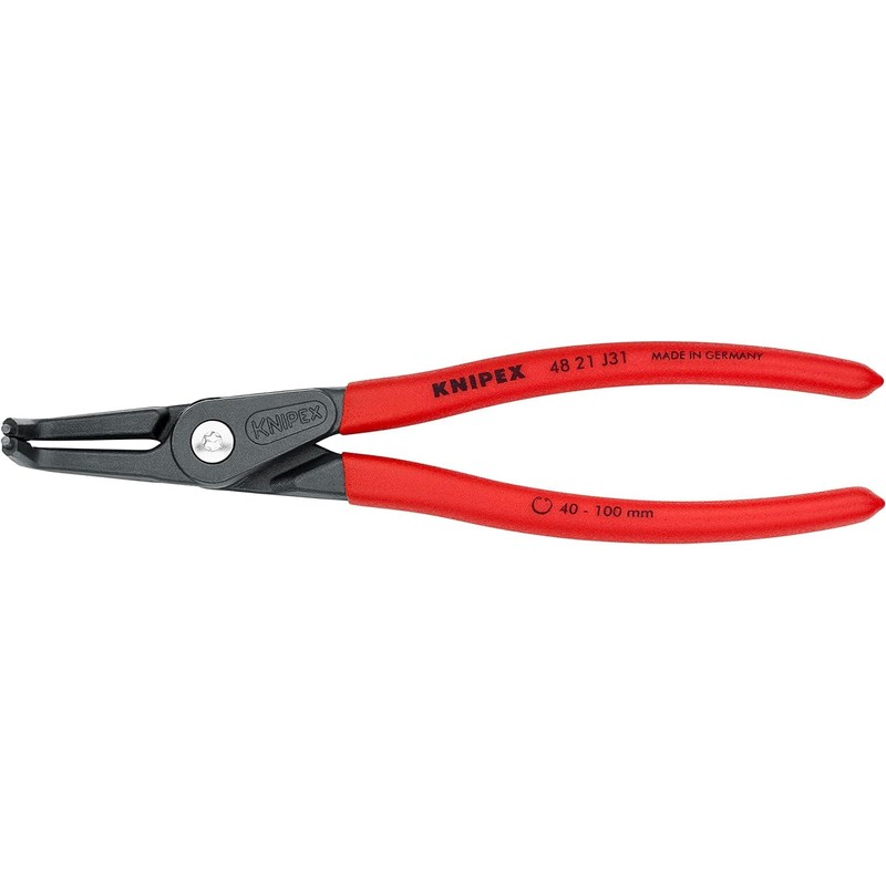 クニペックス KNIPEX 4821-J31 穴用精密スナップリングプライヤー 曲(SB)