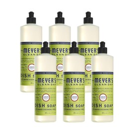 MRS. MEYER'S CLEAN DAY Liquid Dish Soap, Biodegradable Formula, Lemon Verbena, 16 fl. oz. (Pack of 16)
