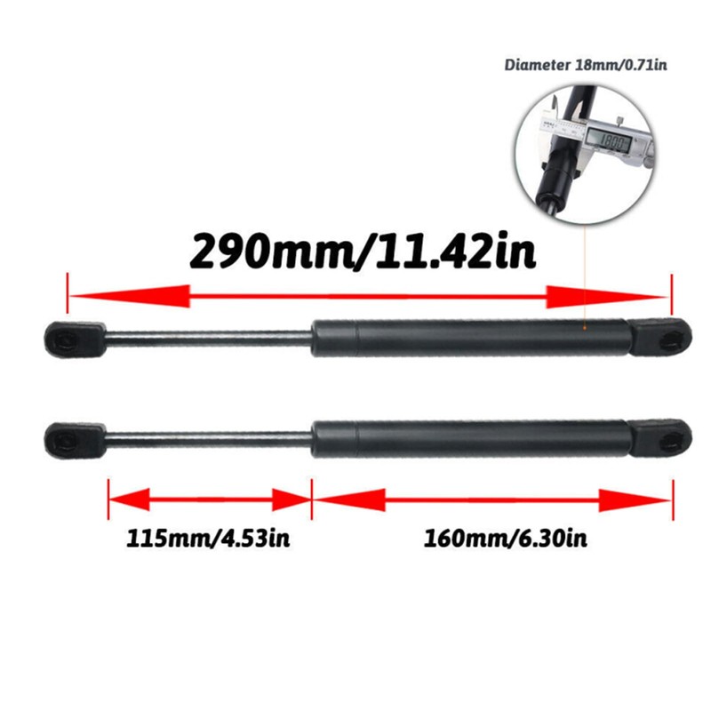 Front Hood Lift Supports & Gas Springs Compatible with Jeep