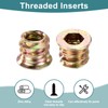 sourcing map 200Pcs Threaded Inserts, 1/4"-20x25/64" Zinc Alloy Hex Socket