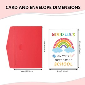 First Day of School Card Back to School Cards for Kids First Day of kindergarten Gifts Card for Girls Boys School Supplies 1st Grade Back to School Supplies Card Gifts for Daughter Son from Mom Dad