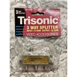 Trisonic TS-1103: 3 Way Splitter for Video Accessories w/ Screws