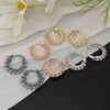 HUGE TOMATO U-shaped Hoop Earrings Zircon Lace Earrings with S925