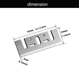 High-Speed Steel Planer Blades, 3-1/4 Inch 82mm Re-sharpenable Blades Replacement for Makita 1900B, KP0810, Dewalt DCP580, DW6655,Bosch 1594 and Most Handheld Planer, 4 Pcs Blades