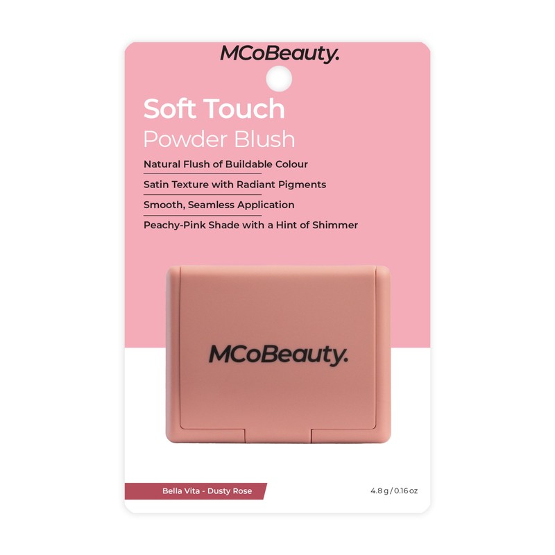 MCoBeauty Soft Touch Powder Blush - Dusty Rose