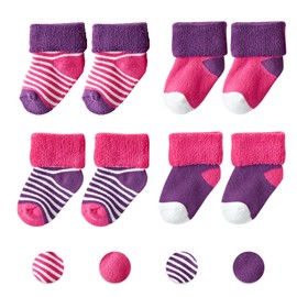 Xerteam 4 Pairs Cute and Cute Doll Socks for 20-22 Inch Baby Dolls, Doll Accessories, Doll Socks for Dolls and Cuddly Toys Dolls of 20-22 Inches