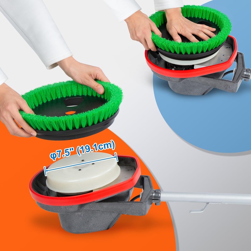 HHQ Commercial Scrub Brush for Orbital Floor Scrubber, Compatible with