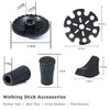 Walking Stick Tips Rubber 4 Pack Trekking Pole Tips Replacement