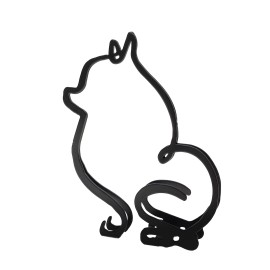 FixtureDisplays 4.3X5.5X0.4" Metal Pomeranian Art Small Tabletop Wall Hanging Abstract Sculpture