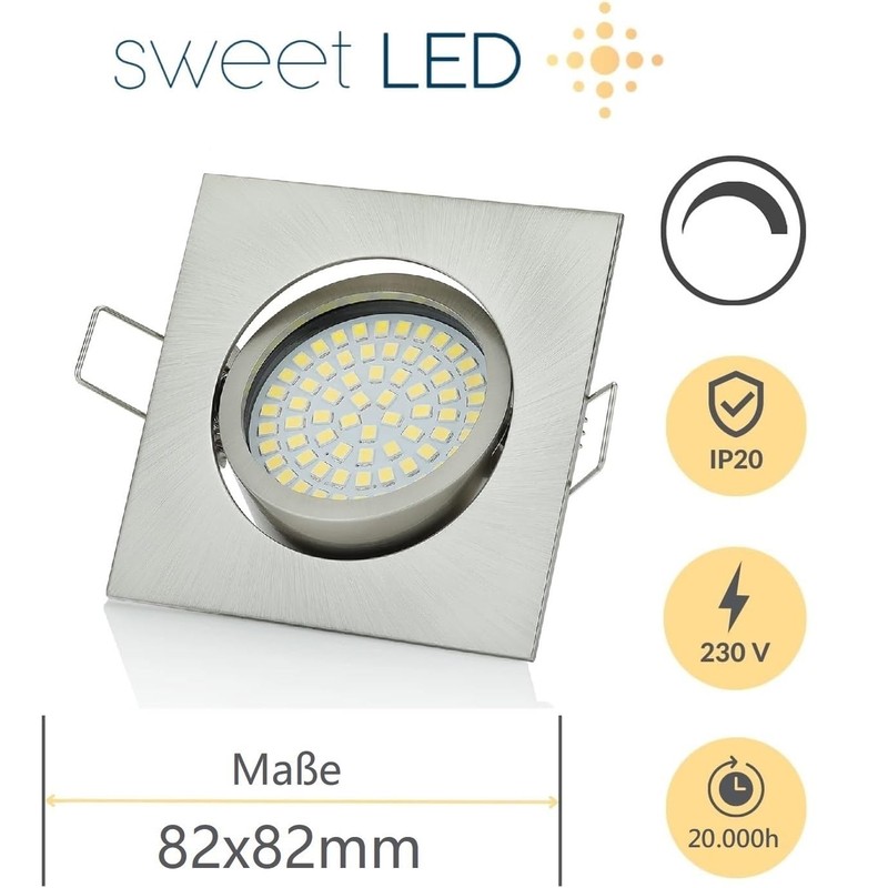 Sweet Led - LED recessed spotlight 230 V dimmable flat