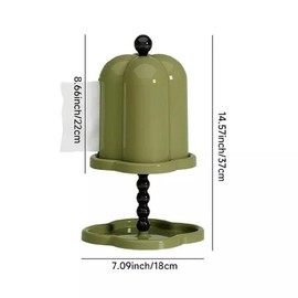 AIMALL 14.57-Inch Retro Tissue Box with Double-Layer Storage, Dustproof Paper Holder, and ABS Lid for Home and Office