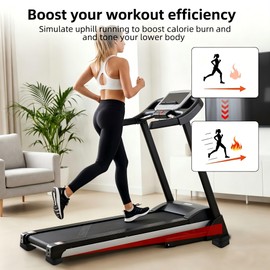 Tuieert Treadmill Incline Riser Blocks 4Pcs, Stackable Non-Slip Walking Ramp Pads for Home Gym, Adjustable Height Leveler for Uphill Workout, Walking Treadmill