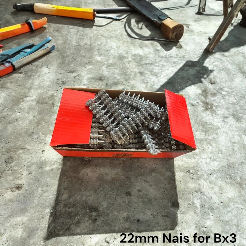 Hilti Bx3 1000x Concrete Nails for Hilti Bx3 (22mm) -Pins