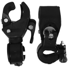 Angoily Set of 2 Cane Holder, Adjustable Holder, Wheelchair Cane Organizer, Black Plastic Crutch Holder, 90 Degree Rotating Design