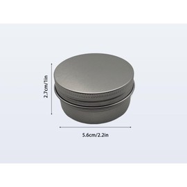 Aotunbey, 16 Pack Round Tins Aluminum Cans Containers with Screw Lid 2 Sheets Stickers for DIY Candles Balms