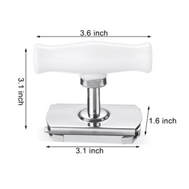Abridor de tarros mejorado de acero inoxidable herramienta ajustable para tapas de botellas de 1 a 4 pulgadas, fácil abridor de tarros con almohadilla de goma antideslizante para personas mayores, artritis, mujeres, niños, manos débiles
