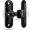 Suithink Barn Door Latch 90 or 180 Degree Slide Black