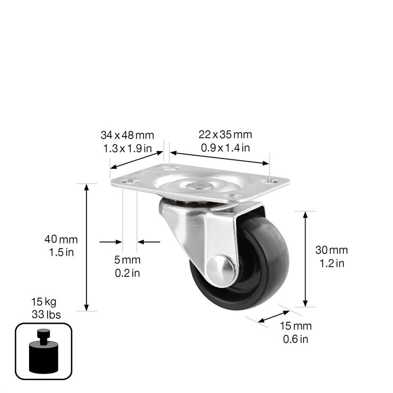 Furniture Swivel Castor RO 2109