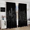 Yearn Jear New York Curtains Black White Modern Night City